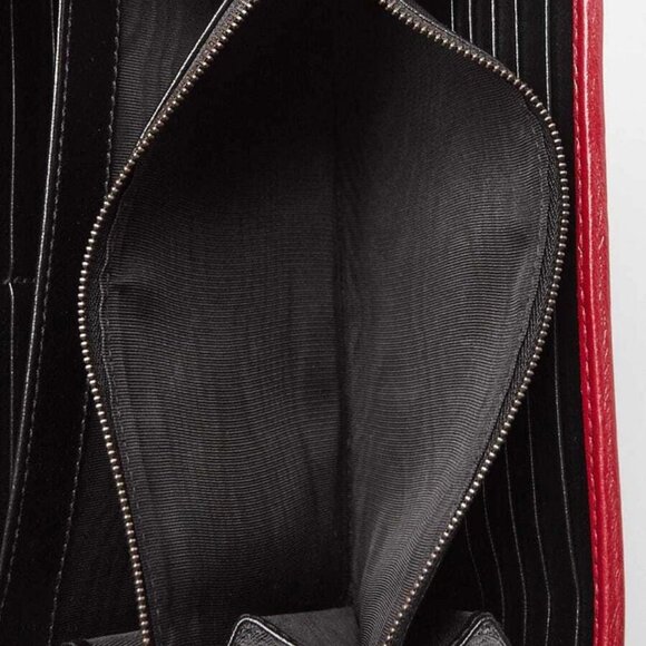 Gucci Black/Red Quilted Leather Marmont Torchon Mini Chain Wallet Clutch Bag - Picture 9 of 11